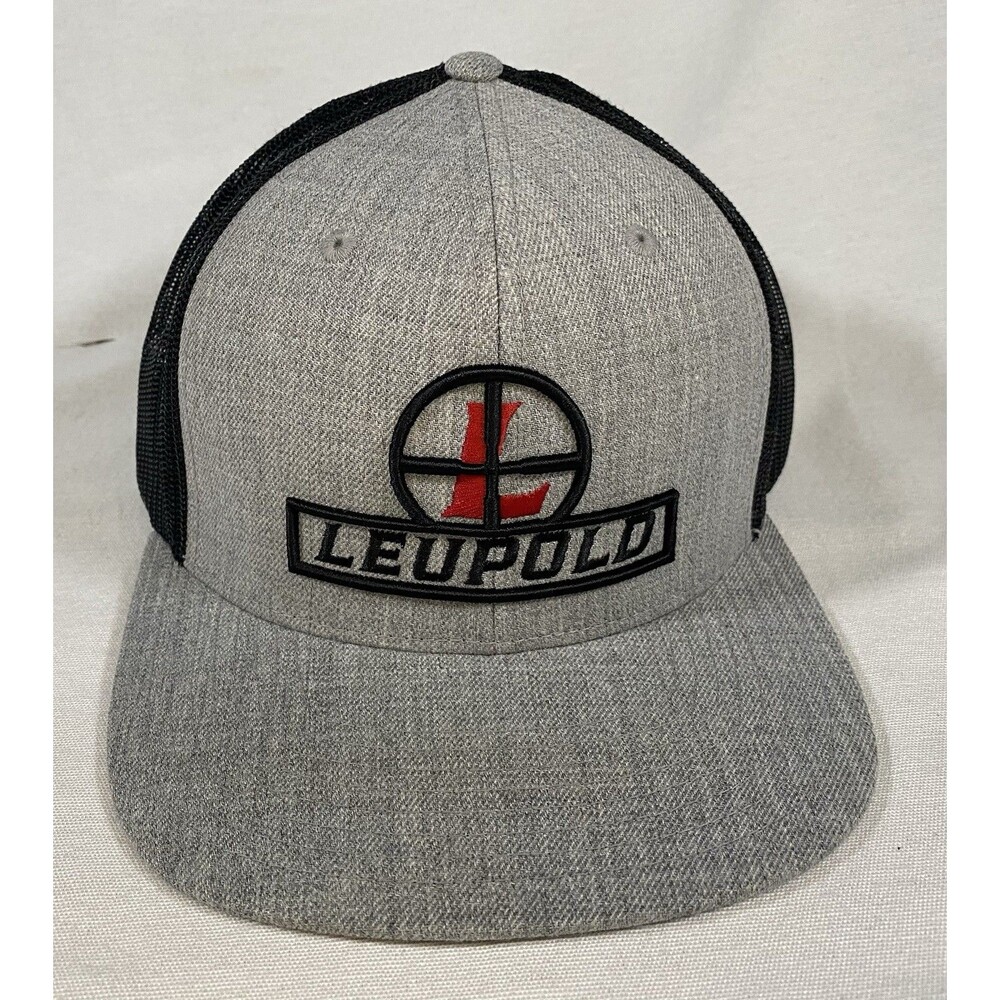 Leupold Hat Strapback Cap Gray & Black OSFM Outdoor Hunting Rifle Scope Company